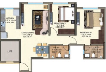  2 BHK Apartment at Kanakia Spaces Zen World, Kanjurmarg East – for Rent