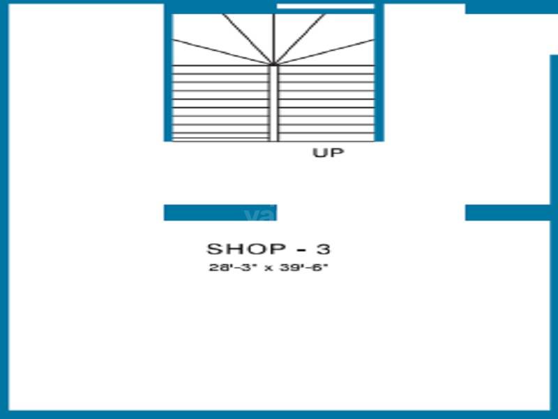 Floor plan of 1315 Sq. Ft. Retail Shop in Gala Quest, Mumbai