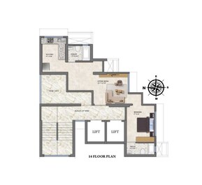 1 BHK 469 Sq. Ft. Apartment in Khodiyar Jinnal Heights