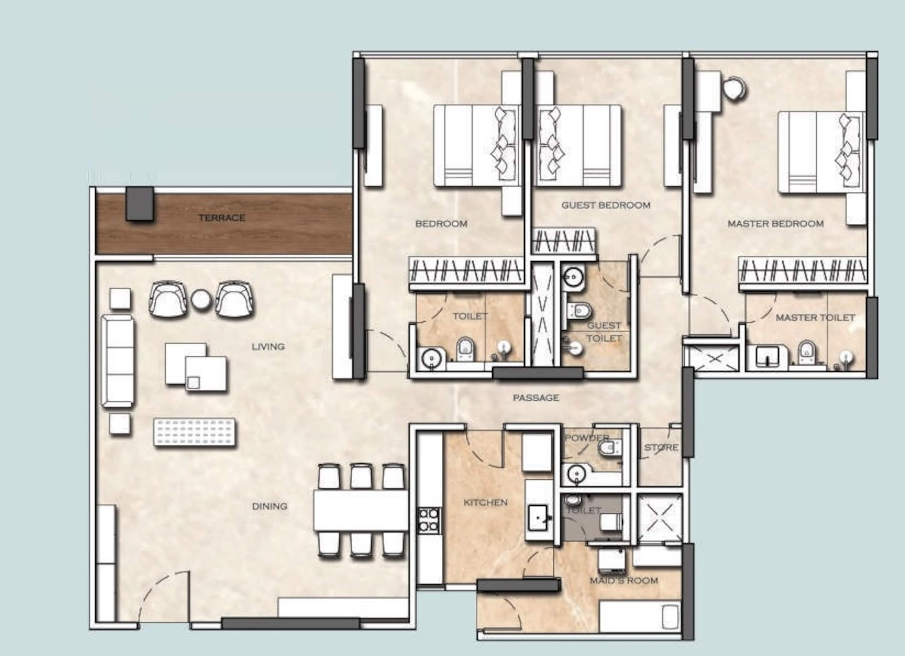 kohinoor square altissimo apartment 3 bhk 1276sqft 20213007123028