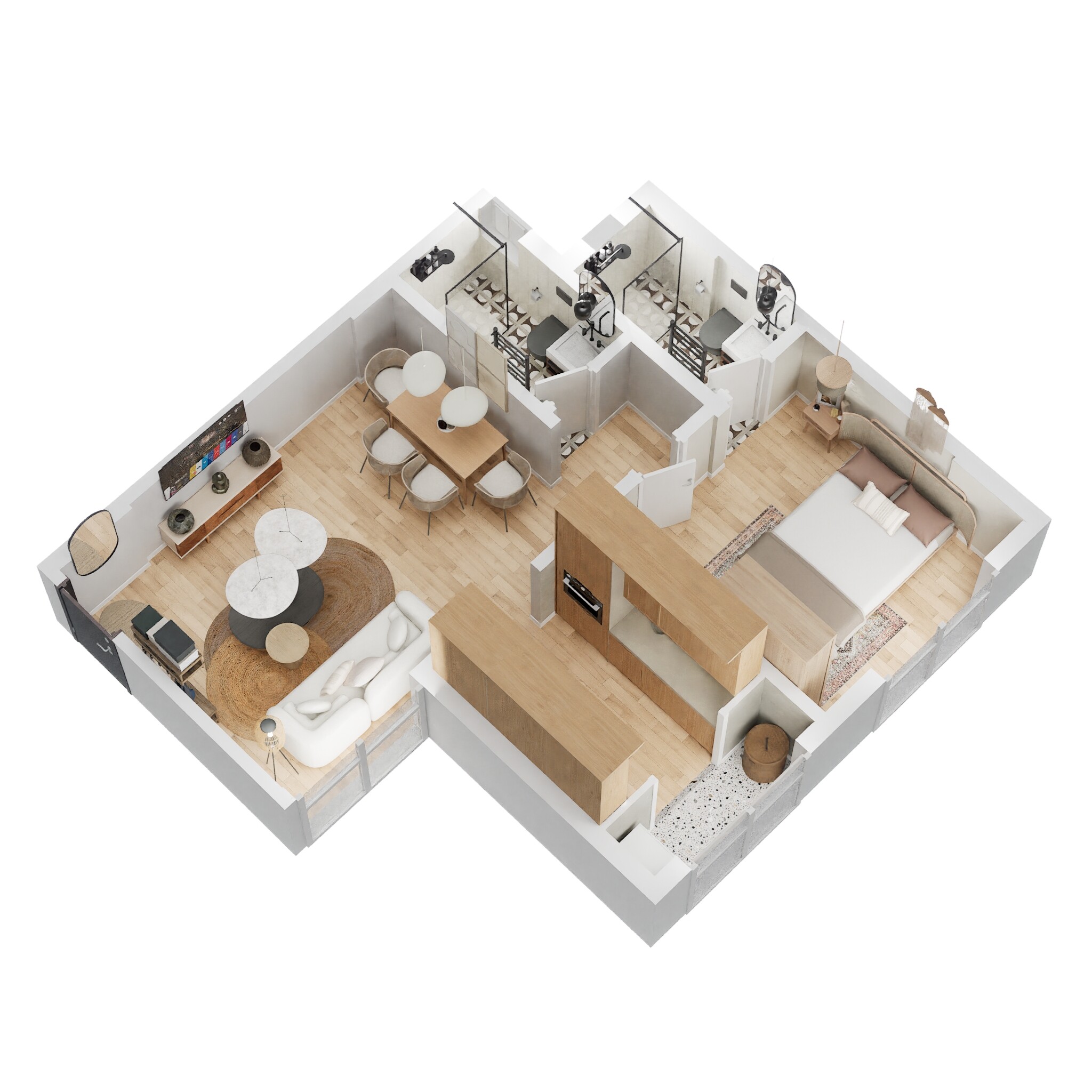 1 BHK 512 Sq. Ft. Apartment