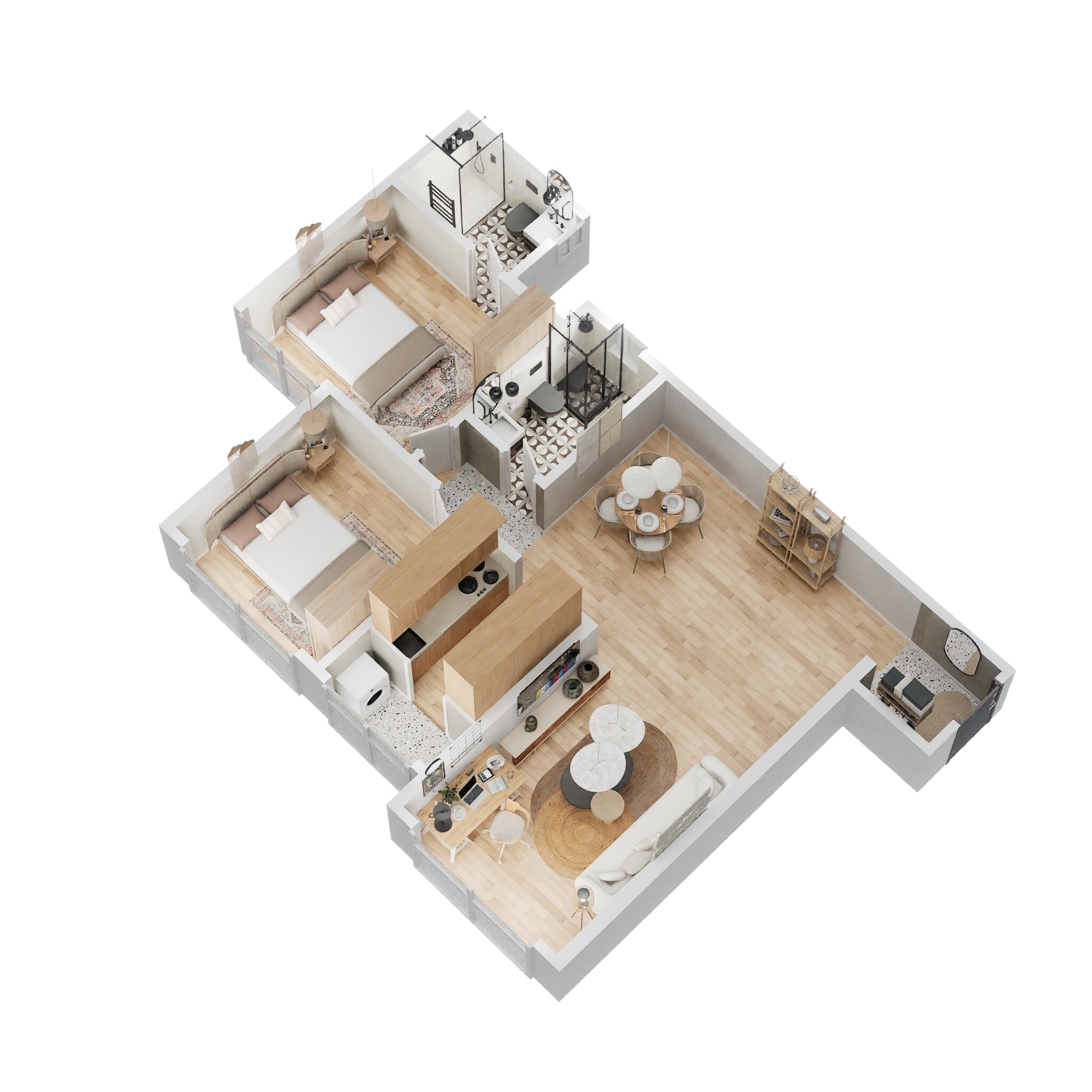 2 BHK 792 Sq. Ft. Apartment