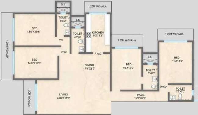 kolte patil link palace apartment 4 bhk 1438sqft 20214411104457