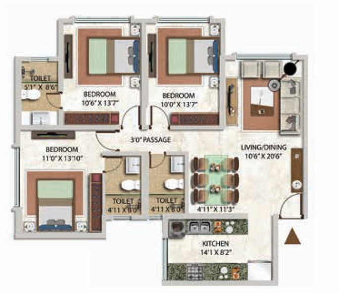 Kolte Patil Verve Floor Plans - Bangur Nagar, Mumbai