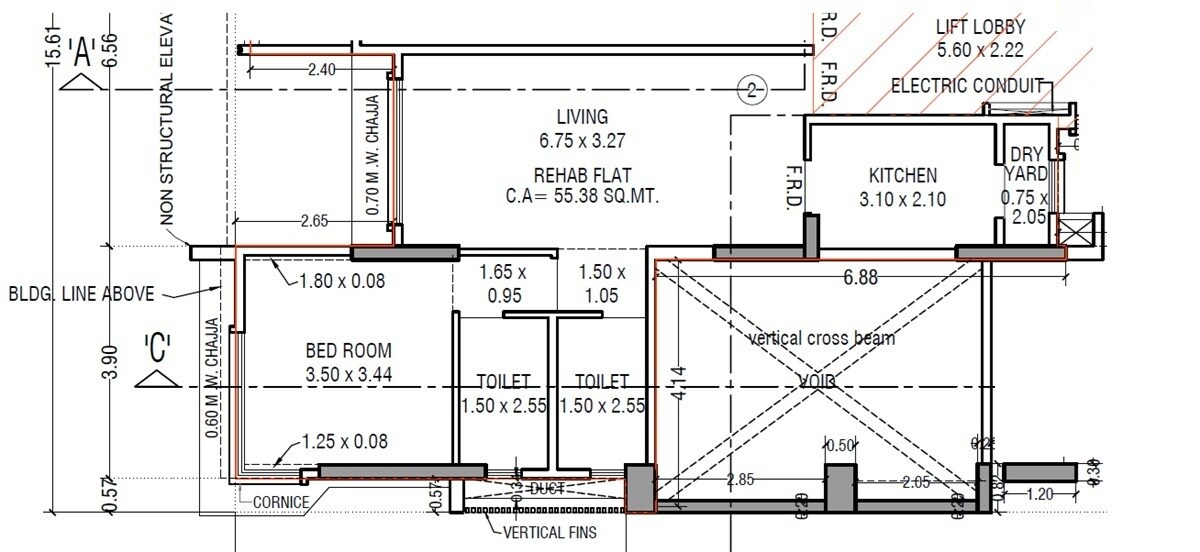 1 BHK 596 Sq. Ft. Apartment