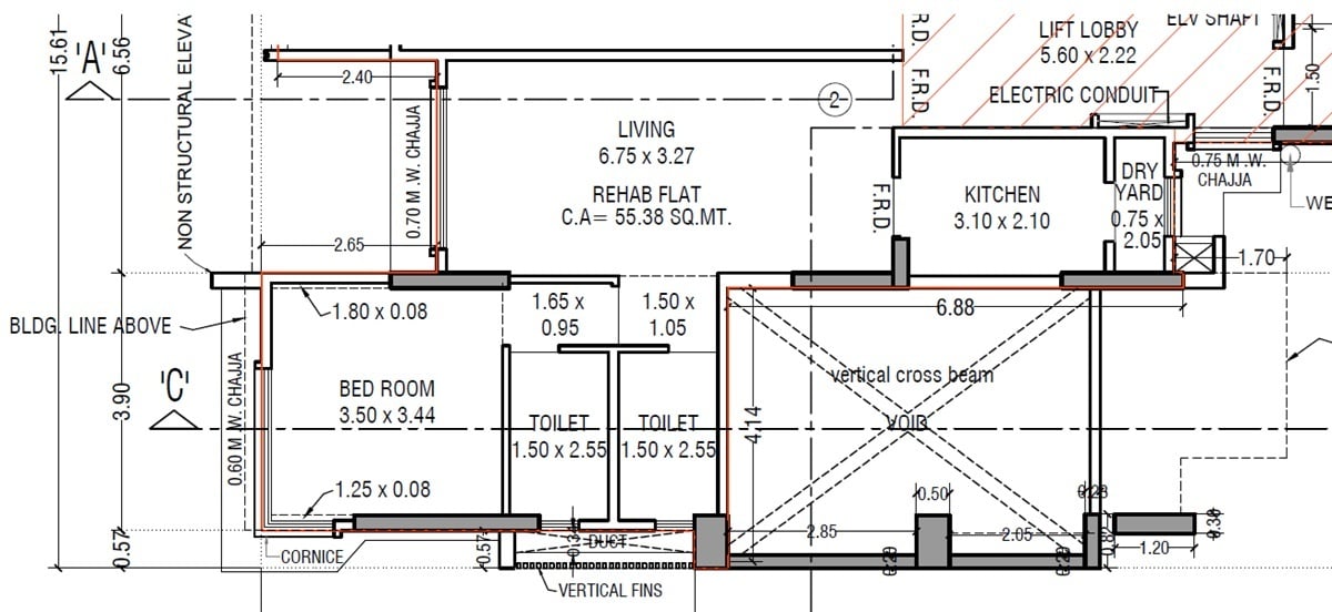 1 BHK 596 Sq. Ft. Apartment