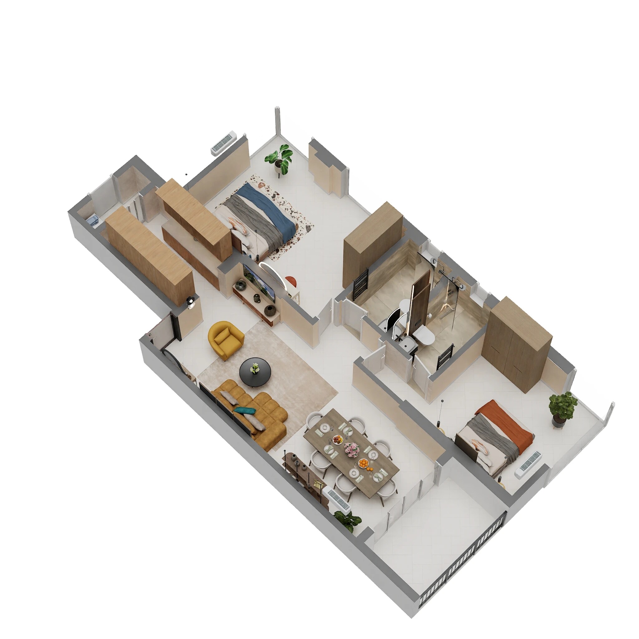 2 BHK 892 Sq. Ft. Apartment
