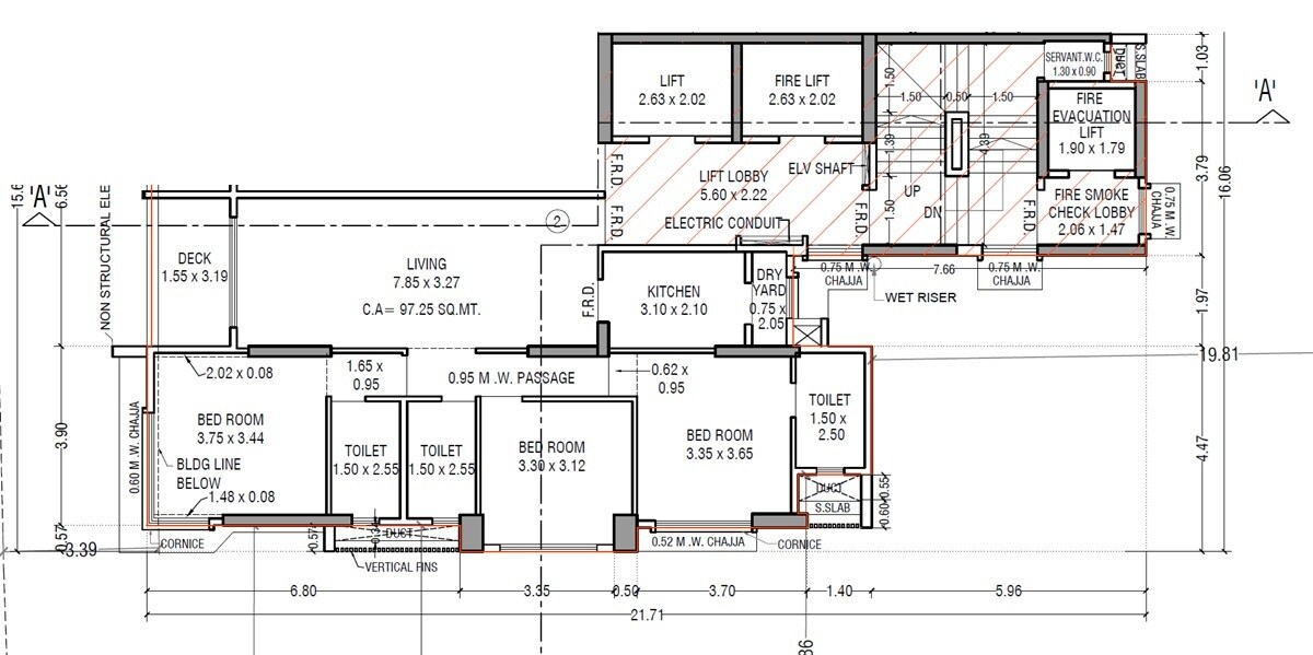 3 BHK 1091 Sq. Ft. Apartment