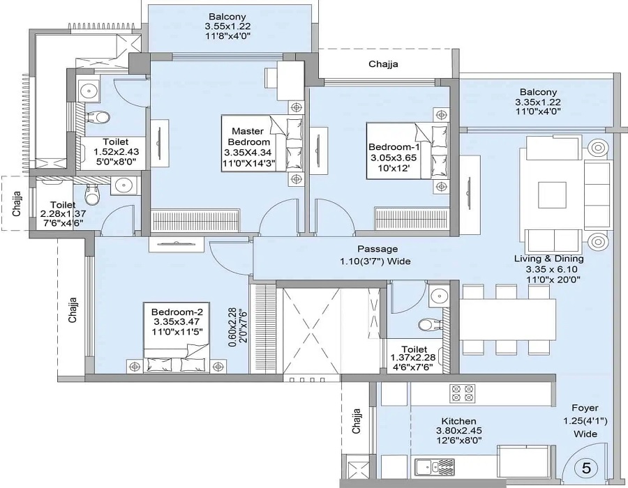 LnT Elixir Reserve Floor Plans - Powai, Mumbai