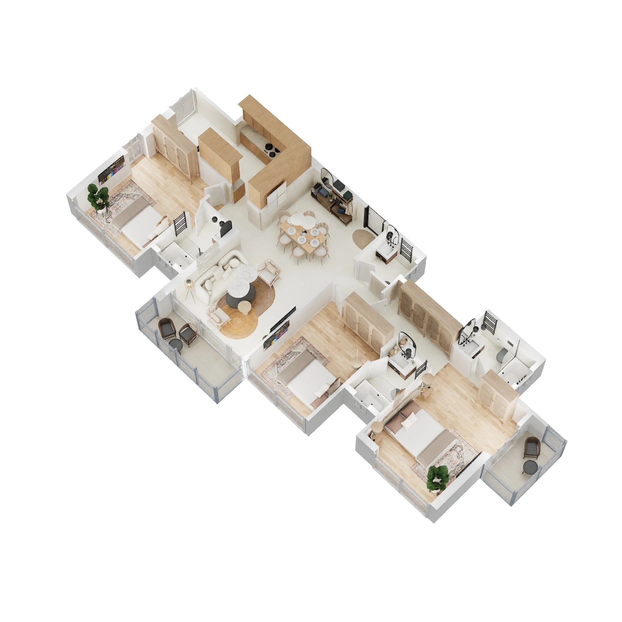 3 BHK 1265 Sq. Ft. Apartment