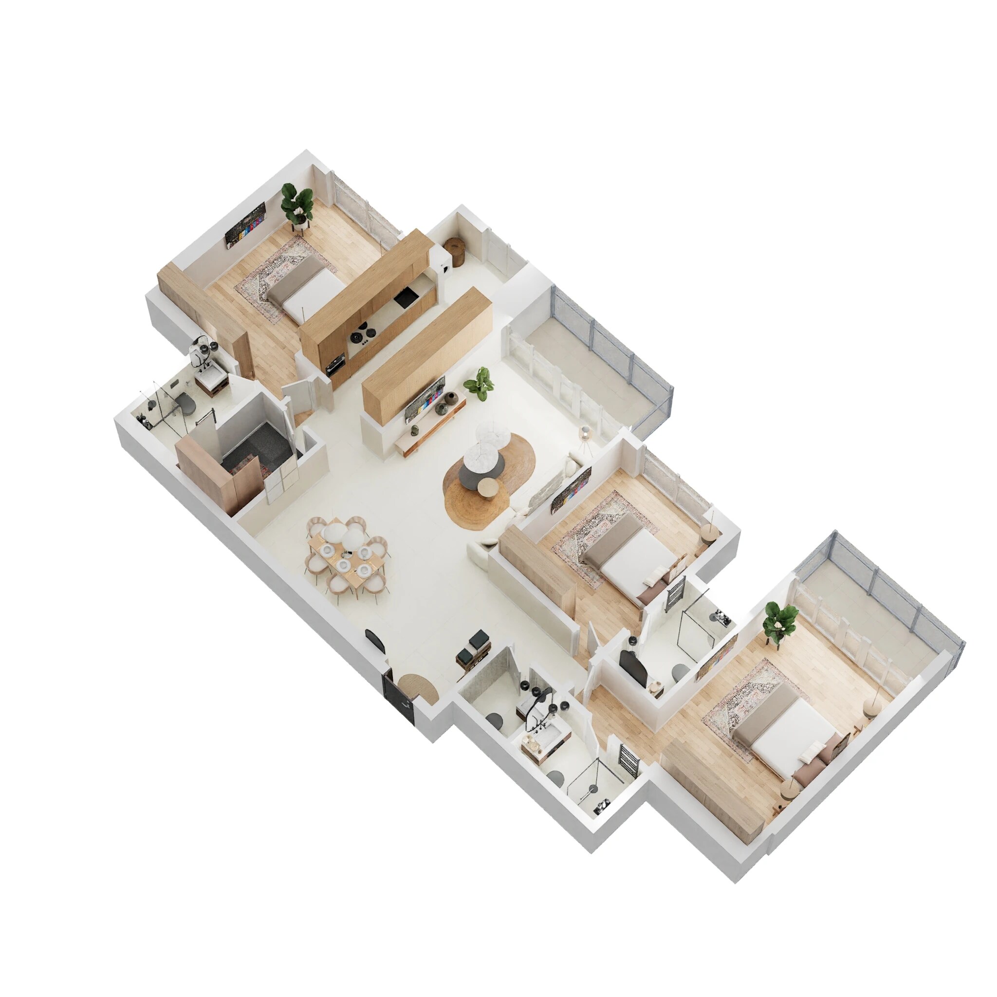 3 BHK 1450 Sq. Ft. Apartment