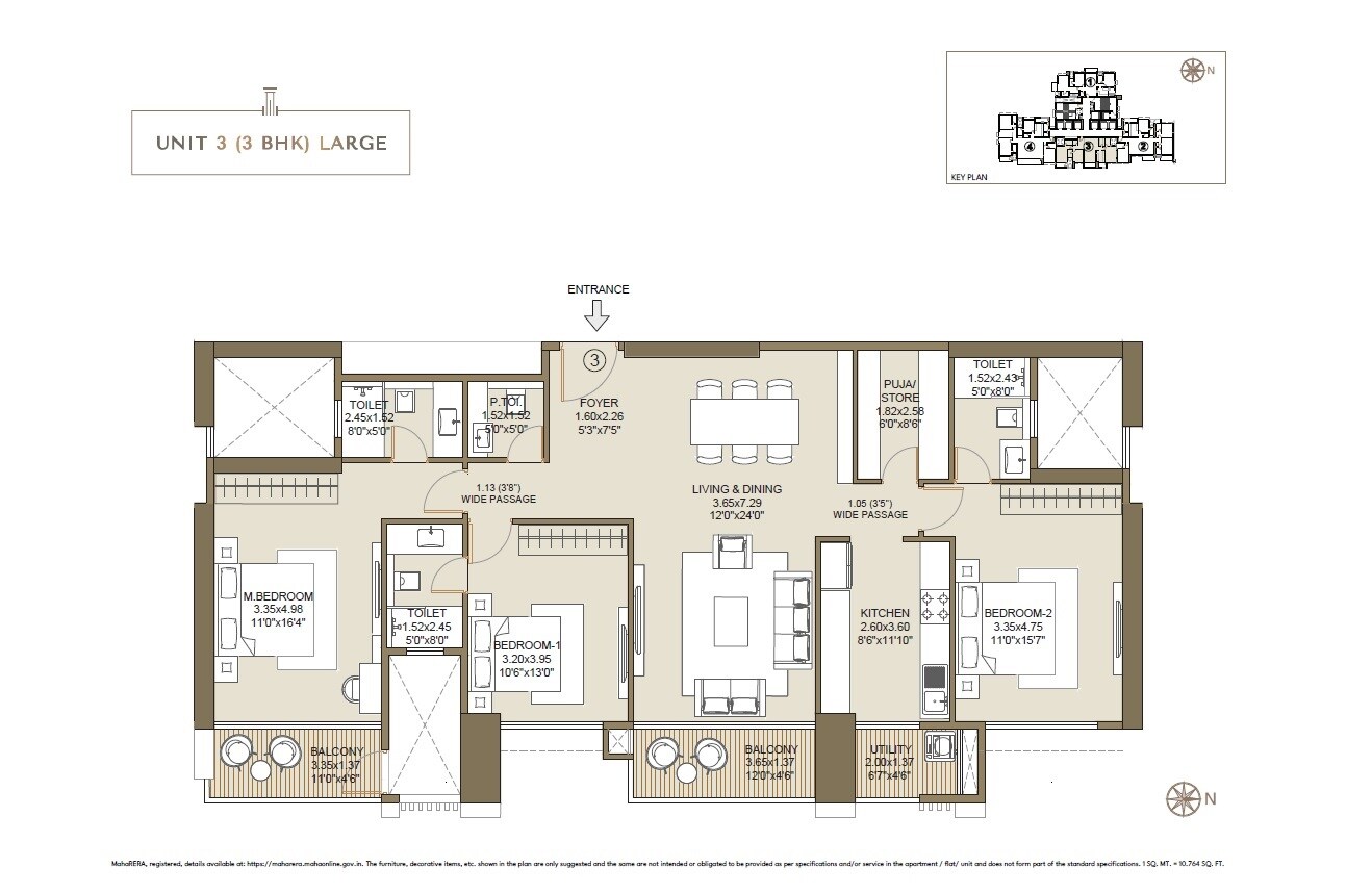 Other, l-and-t-the-gateway 3 Bedroom 1450 Sq.Ft. Apartment In Sewri Mumbai 9520924