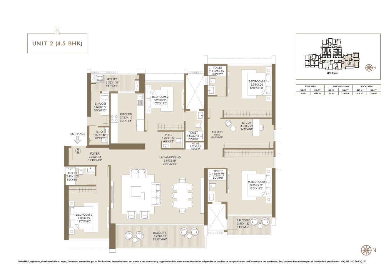 Other, l-and-t-the-gateway 4 Bedroom 2251 Sq.Ft. Apartment In Bpcl Complex Mumbai 8277001
