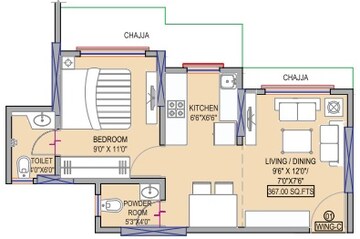  1 BHK Apartment at Lak The Residency, Andheri West – for Sale