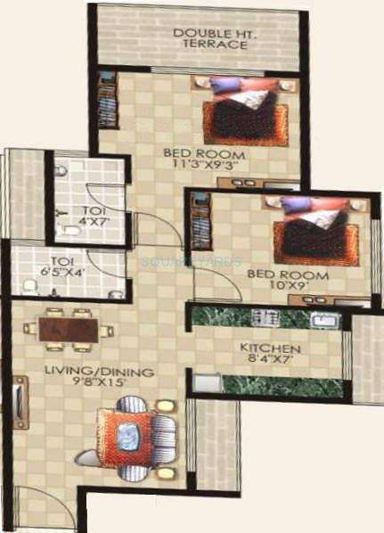 lakhani orchid woods apartment 2bhk 1050sqft1