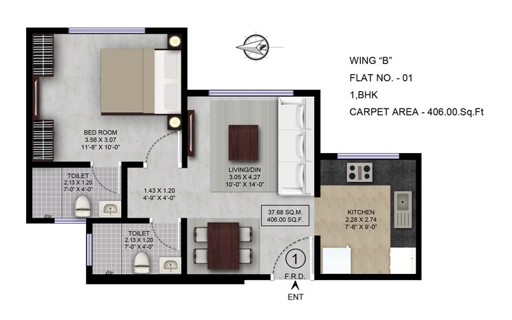 Other, lalani-grandeur 1 Bedroom 410 Sq.Ft. Apartment In Riddhi Gardens Mumbai 8689701