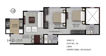  2 BHK Apartment at Lalani Grandeur, Riddhi Gardens – for Sale
