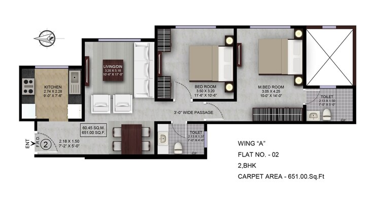 Other, lalani-grandeur 2 Bedroom 651 Sq.Ft. Apartment In Riddhi Gardens Mumbai 8320566