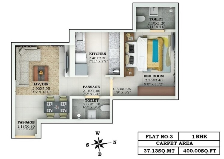 Other, lalani-valentine-apartment 1 Bedroom 400 Sq.Ft. Apartment In Riddhi Gardens Mumbai 8320778