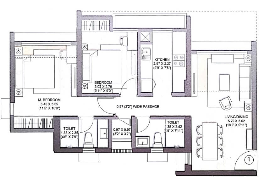 launch code expansia apartment 2bhk 665sqft 1