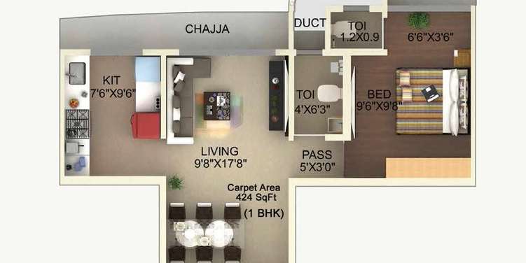 laxmi callista apartment 1 bhk 424sqft 20215310145336