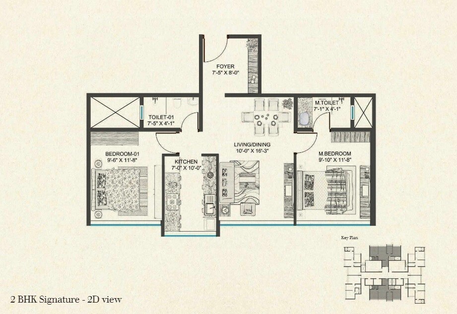  2 BHK Apartment at Level The Residences, Andheri West – for Rent