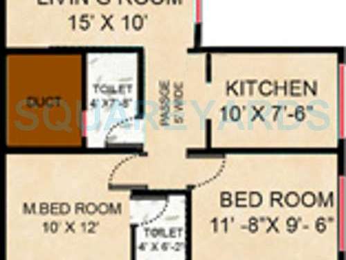 lj housing arya residency apartment 2bhk 825sqft1