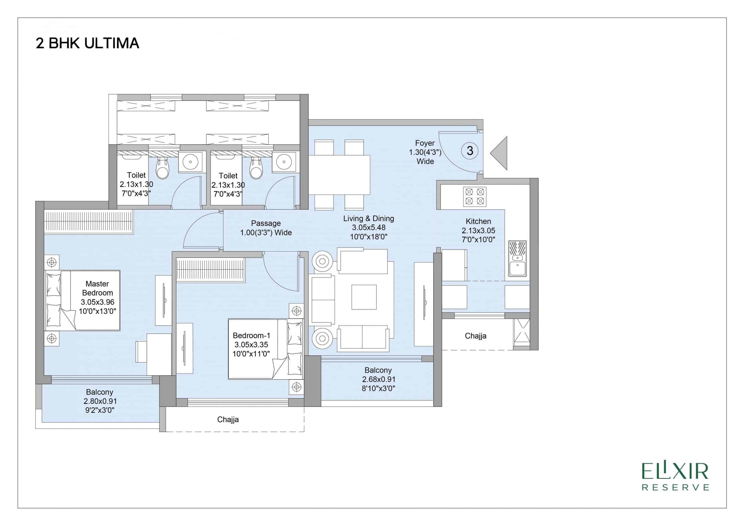  2 BHK Apartment at LnT Elixir Reserve, Powai – for Rent