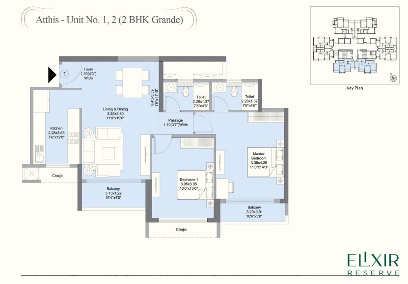  2 BHK Apartment at LnT Elixir Reserve, Powai – for Rent