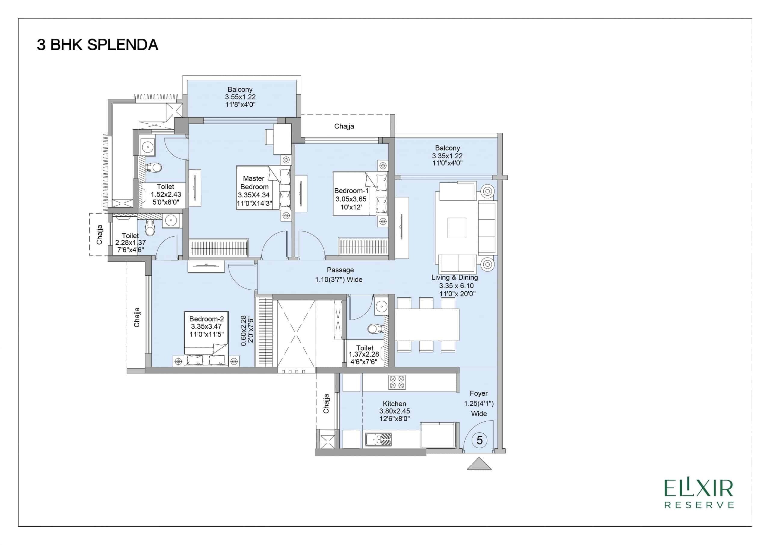 Other, lnt-elixir-reserve 3 Bedroom 1087 Sq.Ft. Apartment In Powai Mumbai 7401475