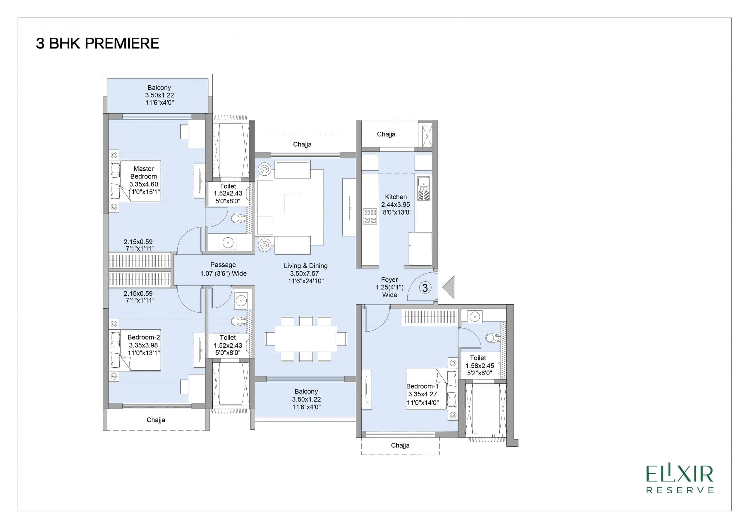 Other, lnt-elixir-reserve 3 Bedroom 1300 Sq.Ft. Apartment In Powai Mumbai 9003795