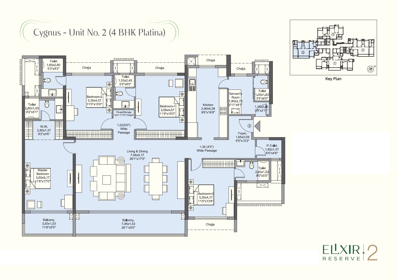 4 BHK 1811 Sq. Ft. Apartment
