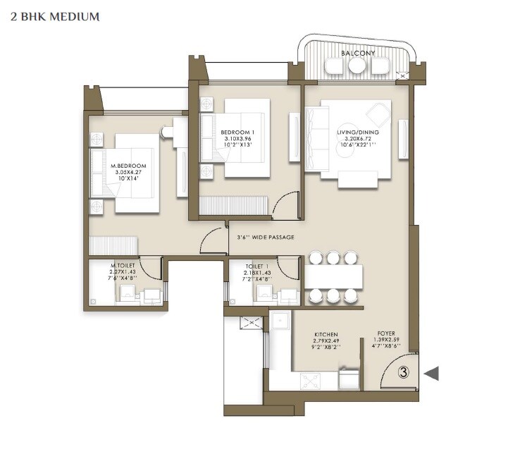 Other, lnt-island-cove 2 Bedroom 771 Sq.Ft. Apartment In Mahim Mumbai 8818745