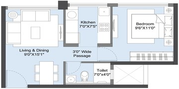  1 BHK Apartment at LnT Realty Emerald Isle, Powai – for Rent