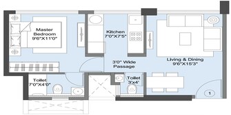 1 BHK Apartment For Rent in LnT Veridian Powai Mumbai  7789615