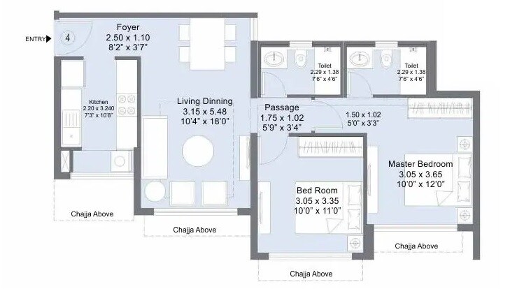  2 BHK Apartment at LnT Veridian, Powai – for Rent
