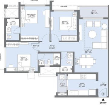  3 BHK Apartment at LnT Veridian, Powai – for Rent