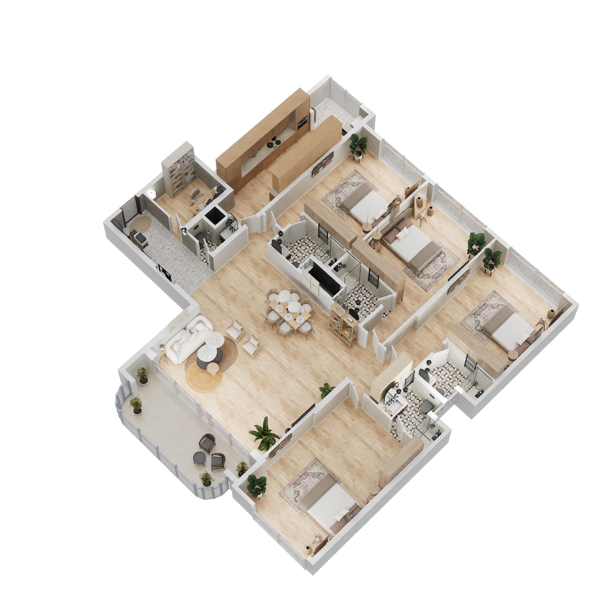 4 BHK 2195 Sq. Ft. Apartment