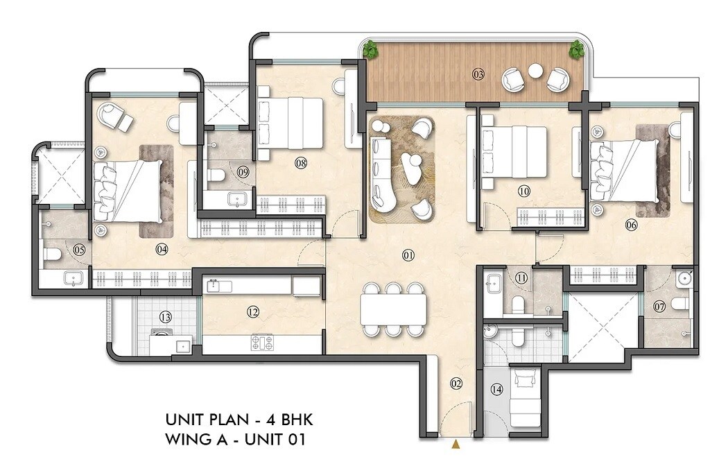  4 BHK Apartment at Lodha Altus, Saibaba Nagar – for Sale