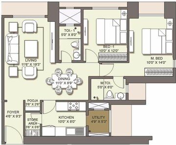  2 BHK Apartment at Lodha Azzuro, Lalbaug – for Rent