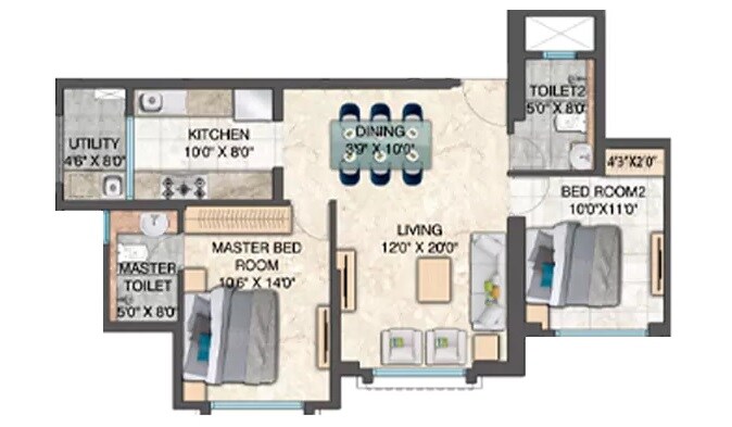  2 BHK Apartment at Lodha Bellagio, Powai – for Rent