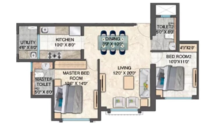 Other, lodha-bellagio 2 Bedroom 700 Sq.Ft. Apartment In Powai Mumbai 8788940