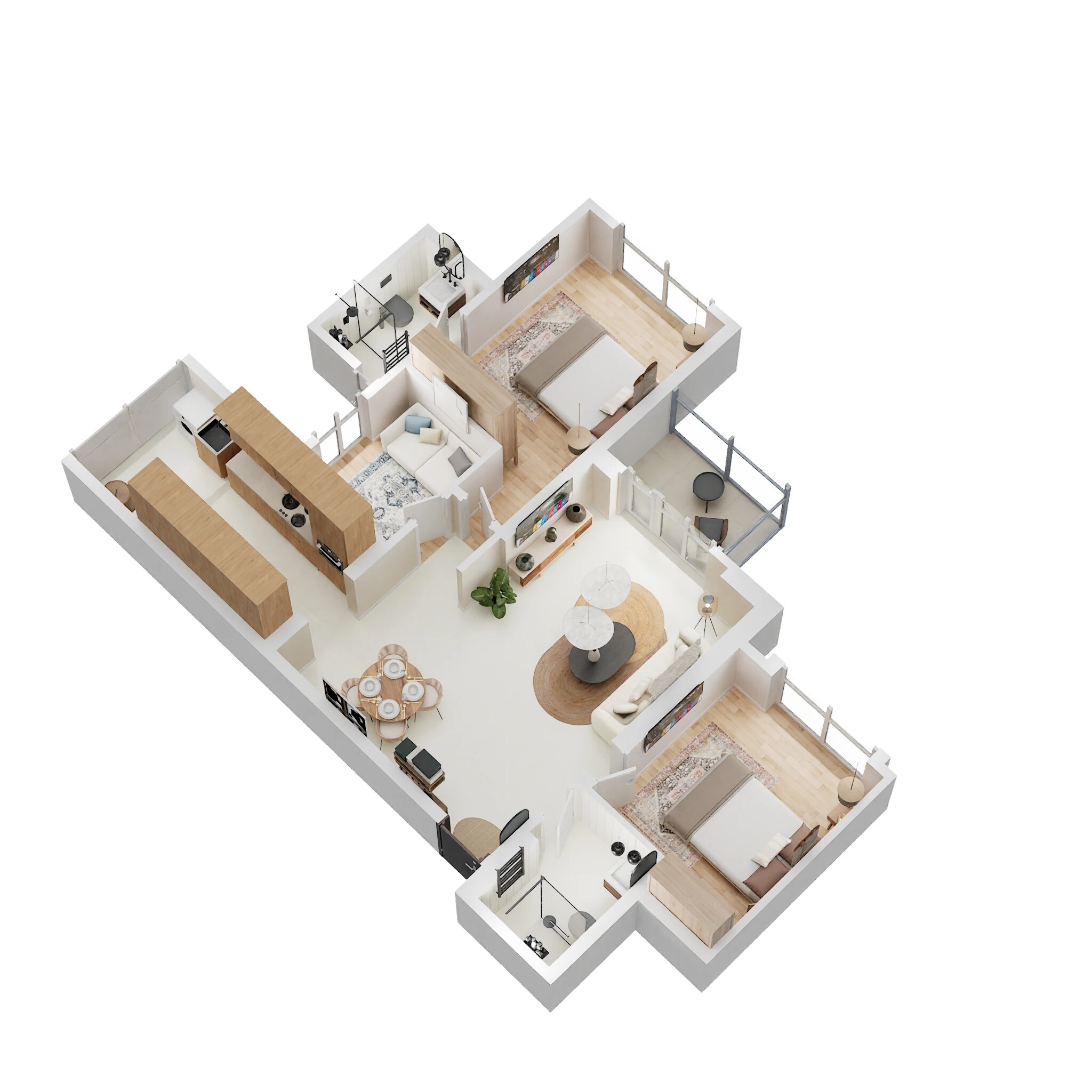 3 BHK 1092 Sq. Ft. Apartment