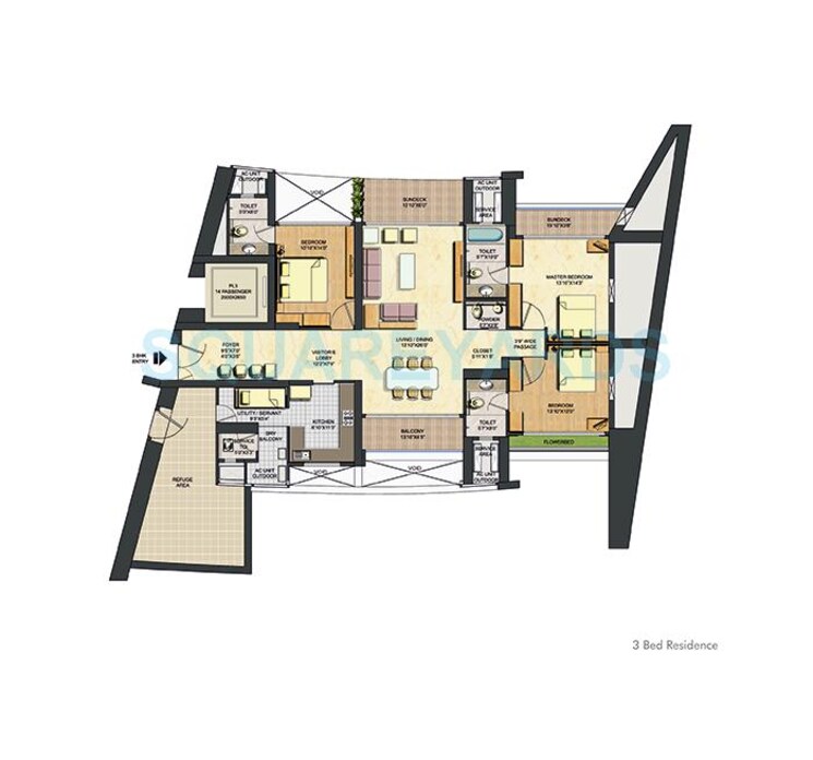 Other, lodha-bellissimo 3 Bedroom 3000 Sq.Ft. Apartment In Mahalaxmi Mumbai 9234958