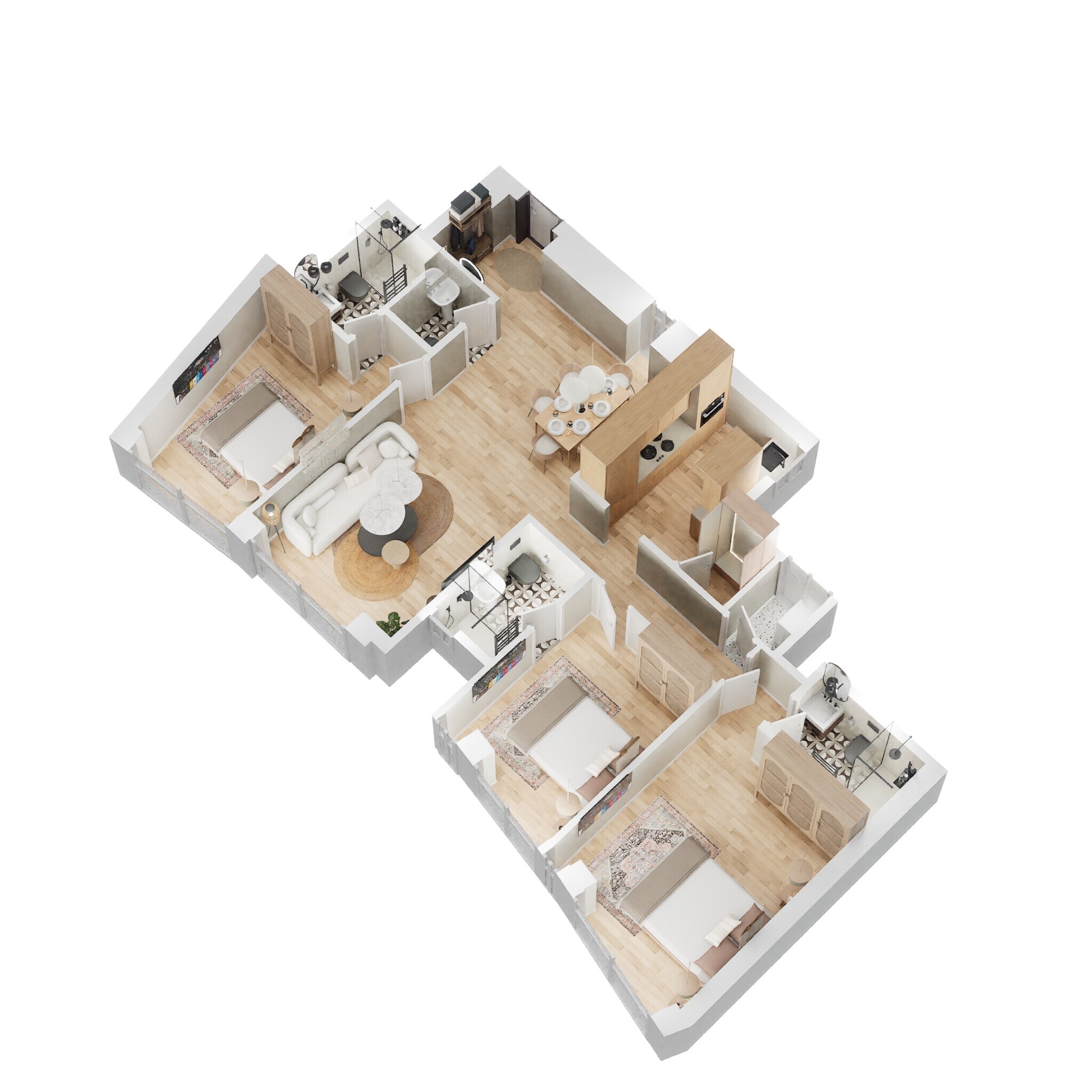 3 BHK 1111 Sq. Ft. Apartment