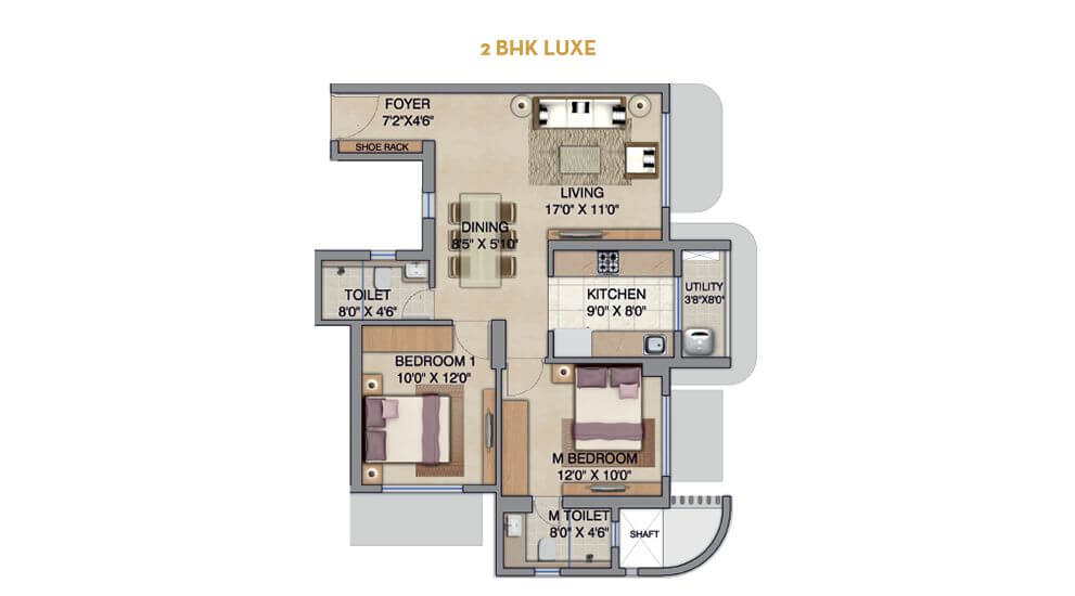 2 BHK 720 Sq. Ft. Apartment in Lodha Codename Big Win
