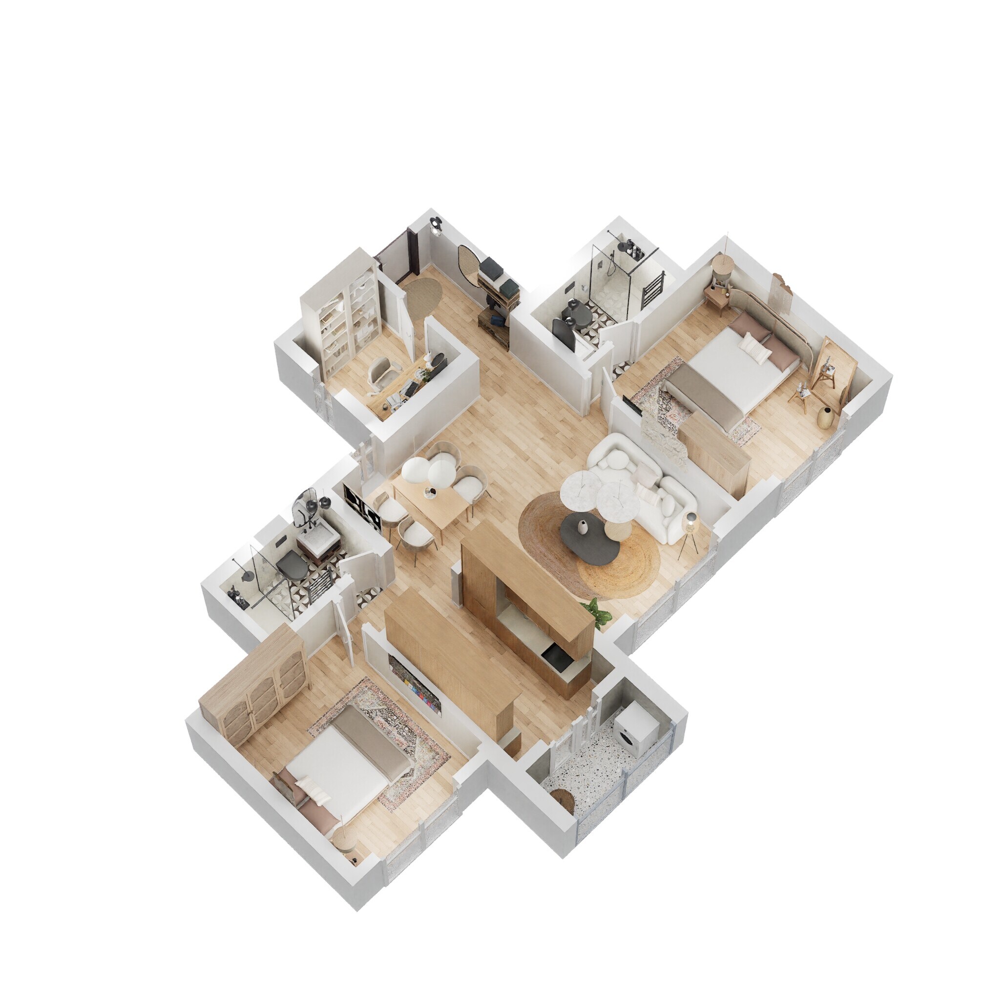 2 BHK 804 Sq. Ft. Apartment