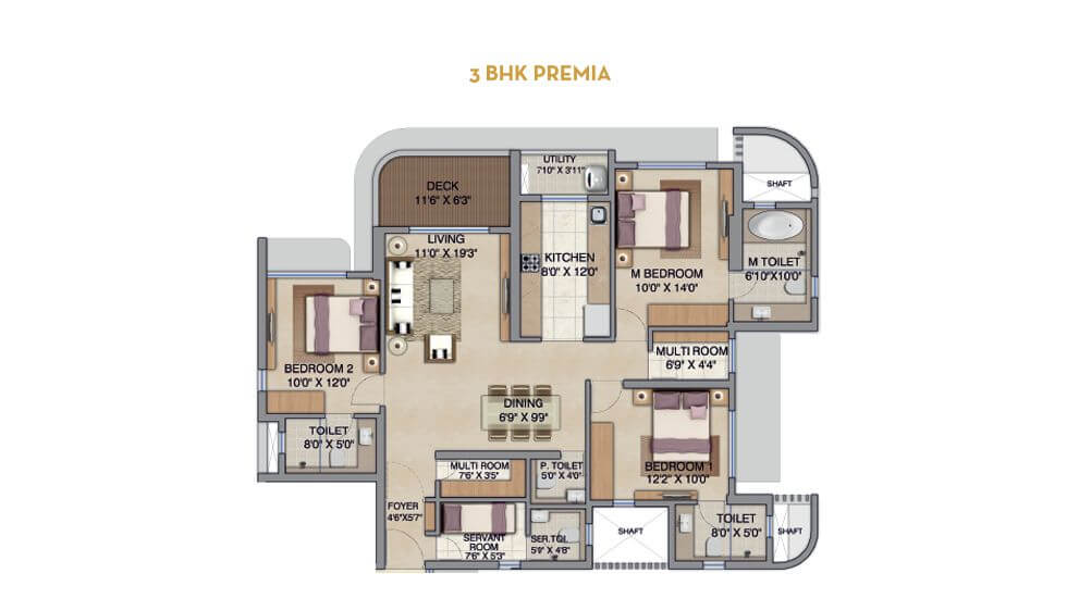 3 BHK 1285 Sq. Ft. Apartment in Lodha Codename Big Win
