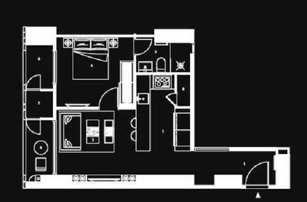 Floor plan of 1 BHK 810 Sq. Ft. Apartment in Lodha Codename Superstar, Mumbai