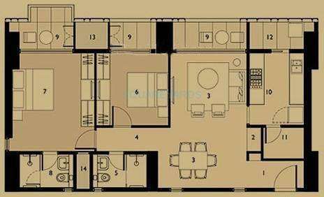 2 BHK 763 Sq. Ft. Apartment in Lodha Dioro